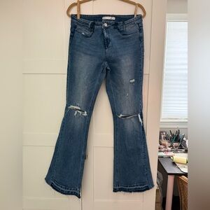 Altar'd State Mirabel Flare distressed Jeans *low rise (professionally done)